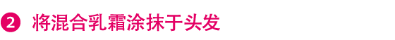 2.将混合乳霜涂抹于头发